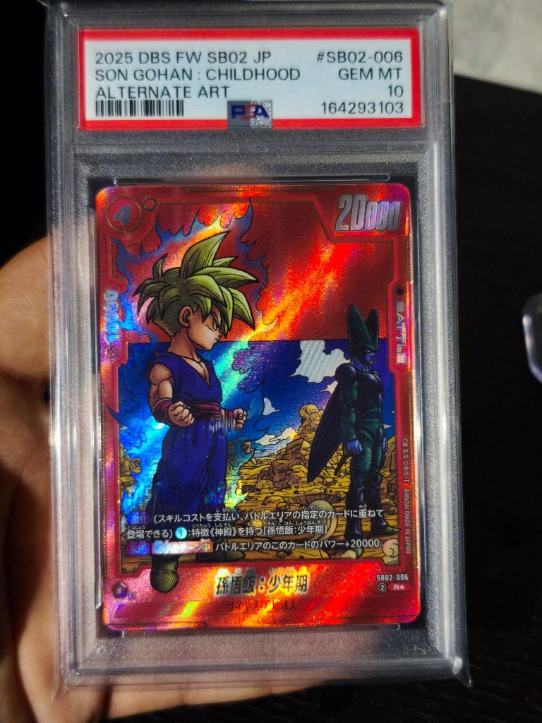 Dragon ball fusion world - Gohan SB02-006 PSA10, Collections, Enlèvement ou Envoi, Neuf, Carte(s) à jouer