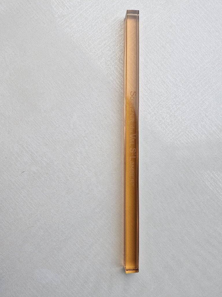 Val st lambert  ( regle en cristal  ambre de 29 cm), Antiquités & Art, Enlèvement