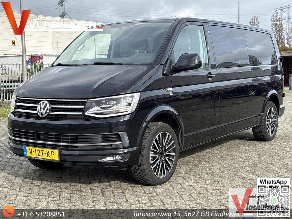 Volkswagen Transporter 2.0 TDI L2H1 Dubbel Cabine 4Motion Hi, Auto's, Automaat, Zwart, Bedrijf, Diesel