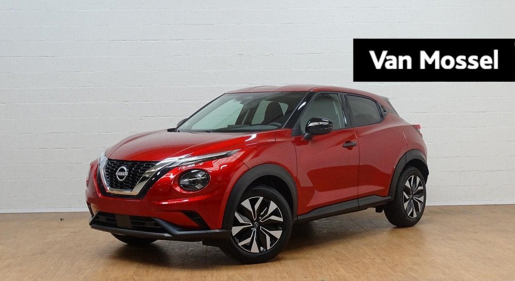 Nissan Juke 1.0 DIG-T Acenta automaat, Auto's, Nissan, https://public.car-pass.be/vhr/cc06ab74-7a4c-40bd-a7b0-a5e1cbc316c8, Stof