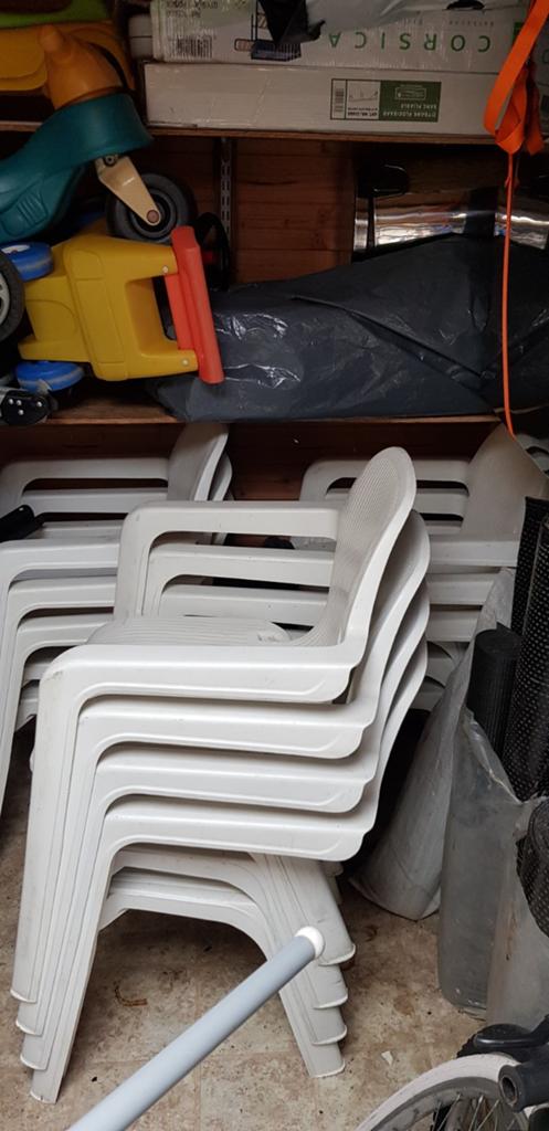 Wit tuin en terras stoelen, Tuin en Terras, Tuinstoelen, Ophalen