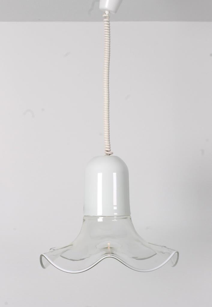 Lampe suspendue Leucos en verre de Murano, Maison & Meubles, 75 cm ou plus, Enlèvement ou Envoi, Verre, Comme neuf