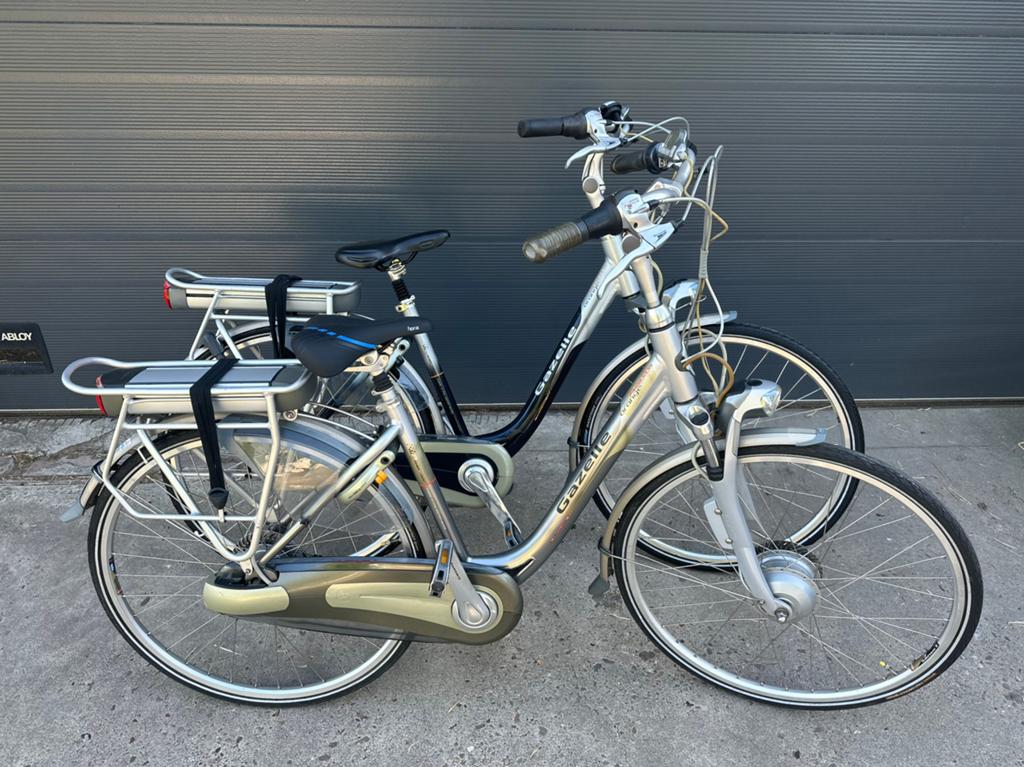 Set electrische gazelle fietsen, Fietsen en Brommers, Ophalen, Versnellingen, Zo goed als nieuw, 50 tot 53 cm
