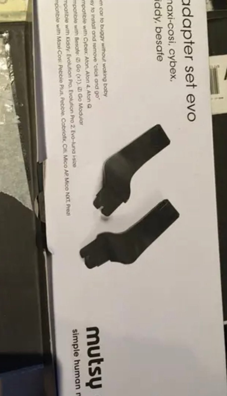 Mutsy evo adapter adapters voor maxi Cosi, Autogordel of Isofix, Babygeluk, Afneembare rugleuning, Ophalen of Verzenden