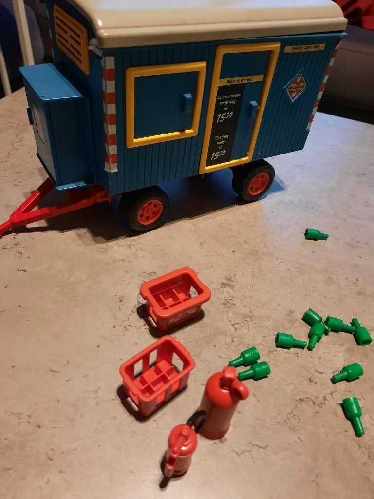 Playmobil vintage onderdelen 3760: bouwaanhangwagen, Ophalen, Gebruikt, Losse onderdelen