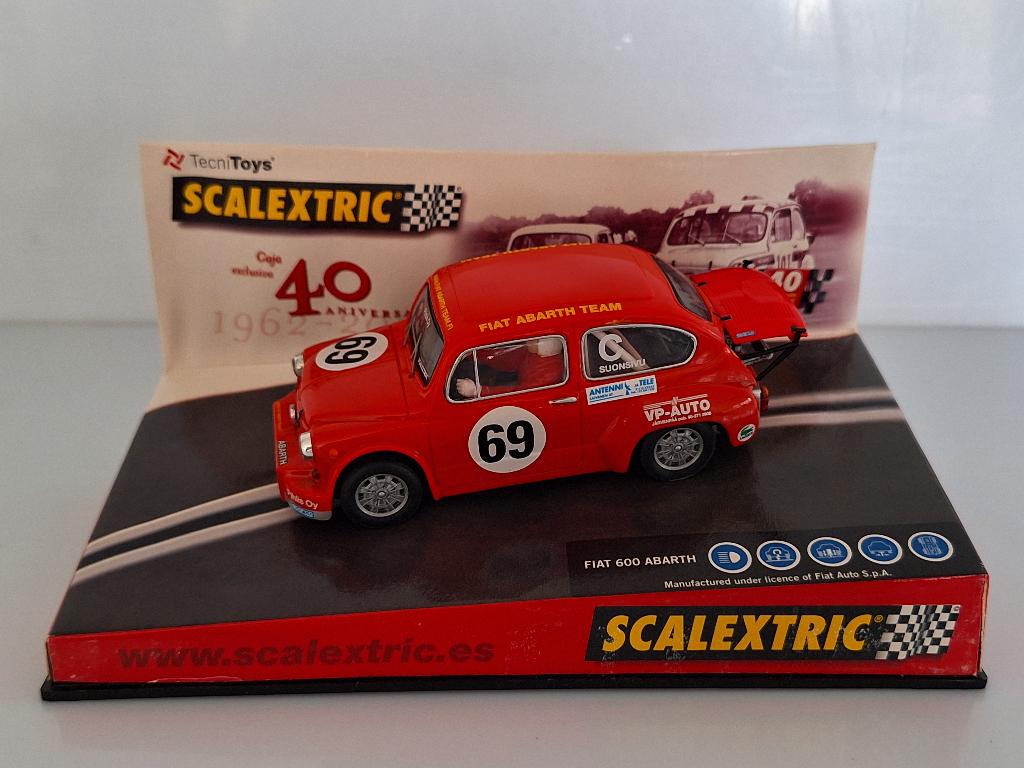 Scalextric Fiat 600 Abarth, Kinderen en Baby's, Speelgoed | Racebanen, Nieuw, Racebaan, Elektrisch, Overige merken, Verzenden