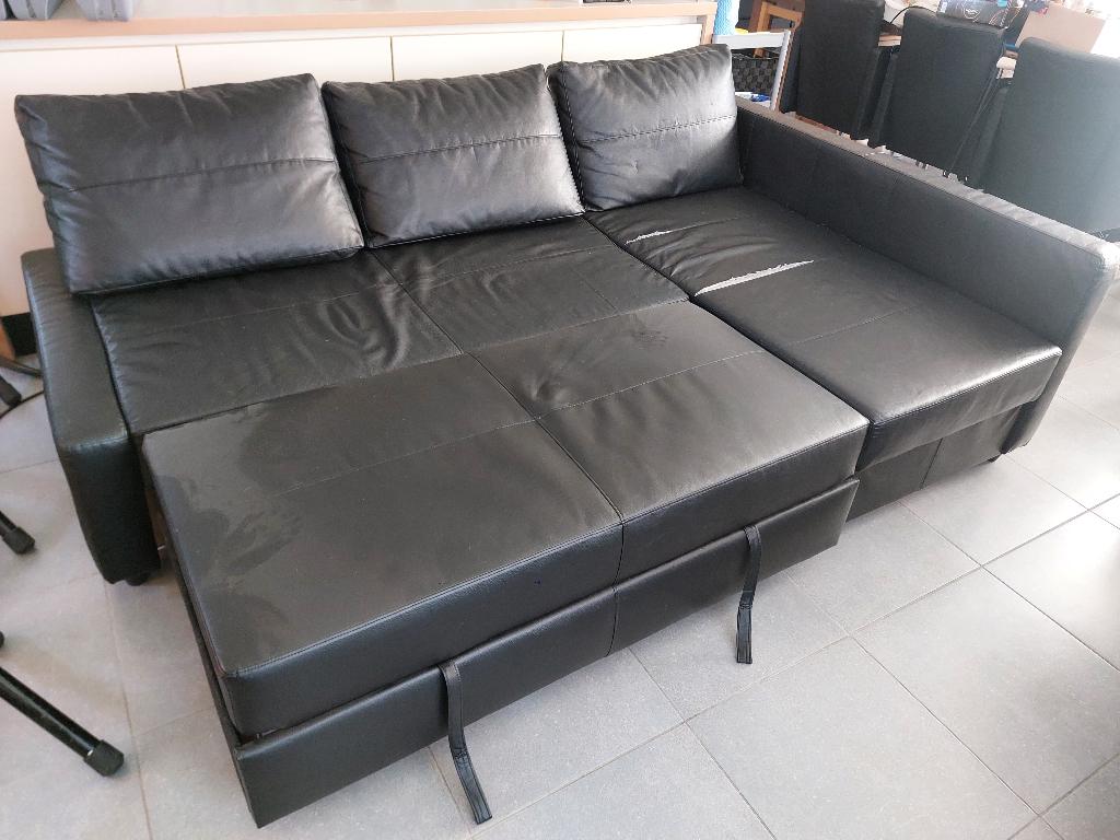 Bank Ikea FRIHETEN Bomstad zwart    µ9z, Ophalen, Hoekbank