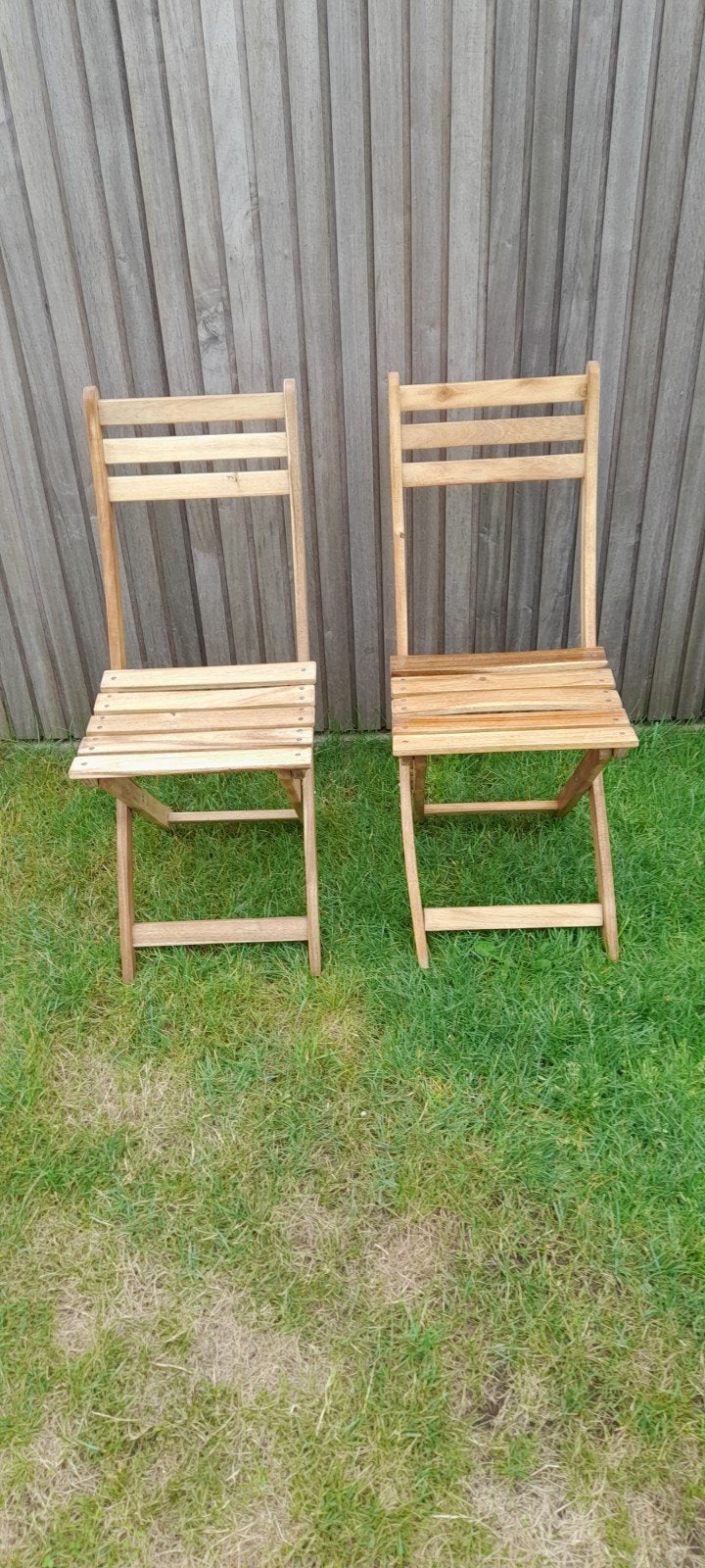 vintage tuinstoelen, Tuin en Terras, Ophalen, Zo goed als nieuw, Hout, Inklapbaar