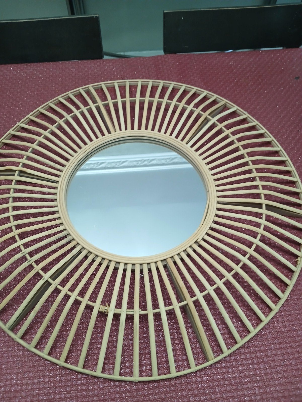 zonnespiegel van rotan, Antiek en Kunst, Ophalen