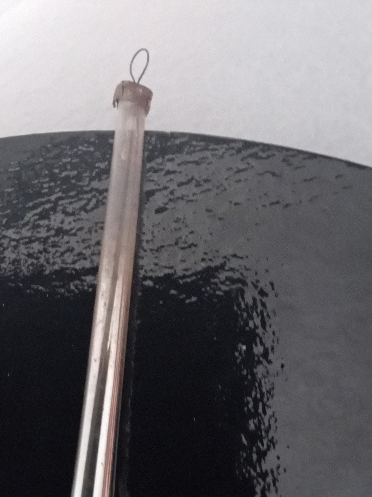 Prachtige Antieke Glazen Kersthanger Zilveren Parasol 19,5 c, Ophalen of Verzenden