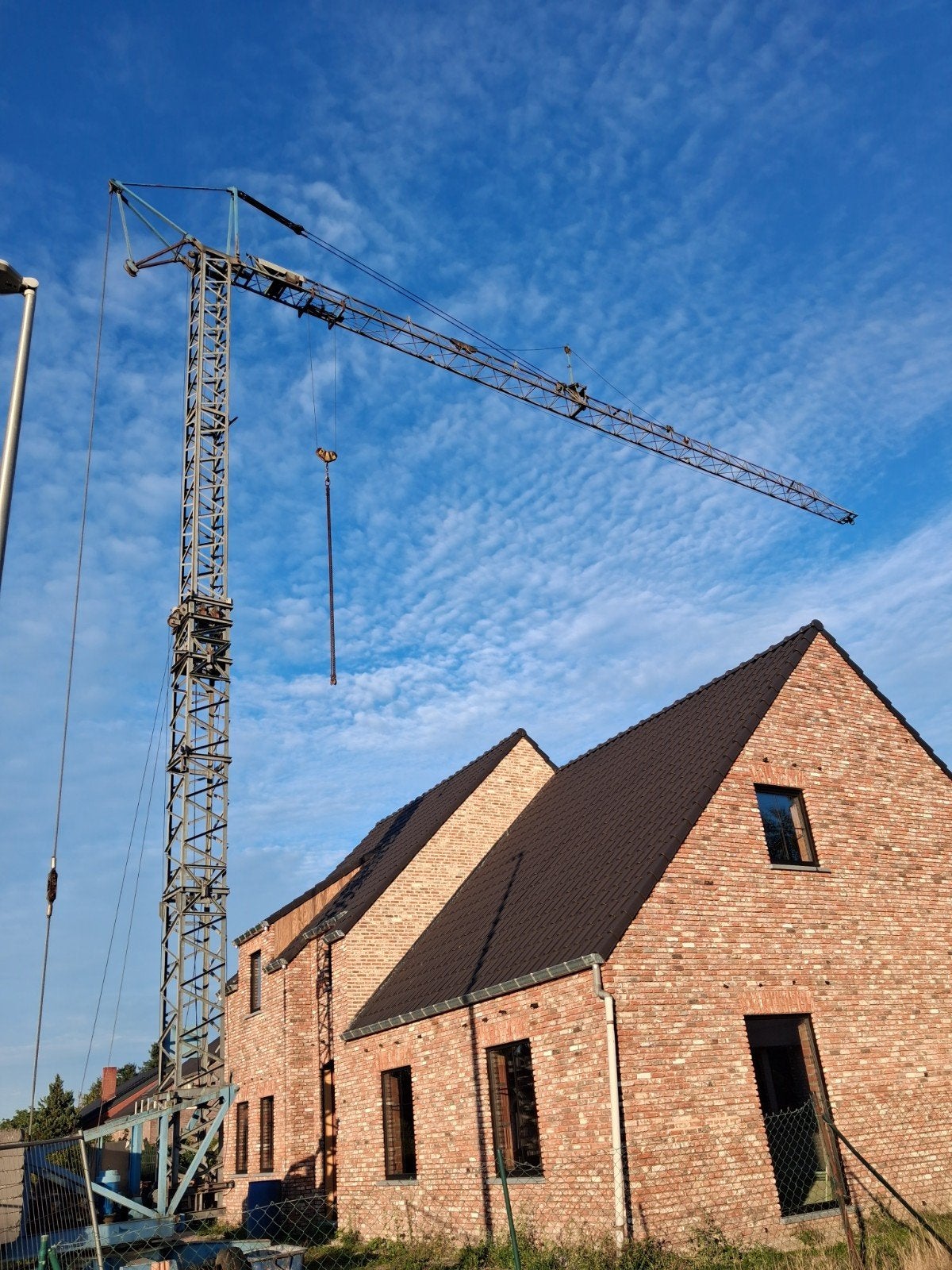 grue de chantier Vicario, Enlèvement