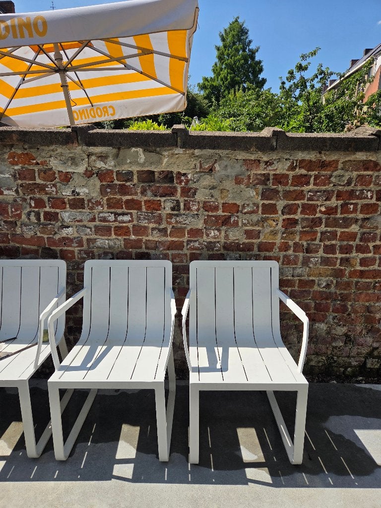Bristol tuinstoelen wit 4 stuks, Tuin en Terras, Ophalen, Gebruikt, Aluminium