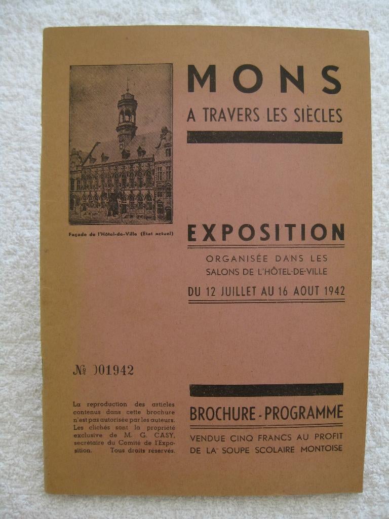 40-45 Mons Soupe Scolaire – EO 1942 tirage limité collector, Enlèvement ou Envoi, Utilisé