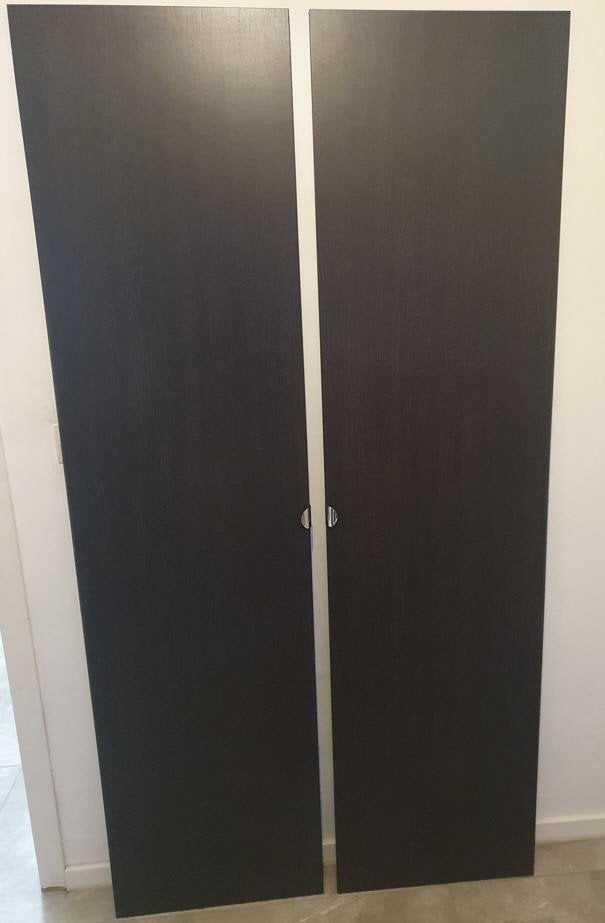 2 Portes IKEA marron noir 2m hauteur sur 50 cm largeur, Avec porte(s), Comme neuf, Moins de 50 cm, 150 à 200 cm
