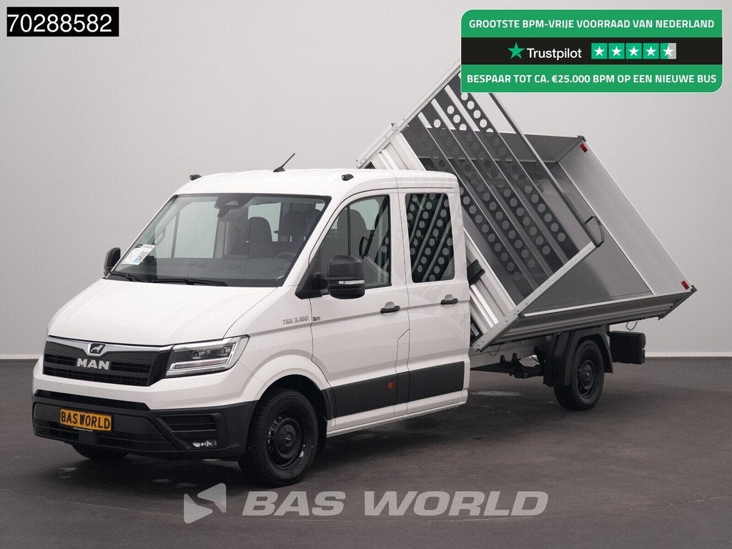 MAN TGE 3.180 Driezijdige Kipper Automaat Dubbel Cabine 2025, Autos, Neuf, Achat, Euro 6, Entreprise