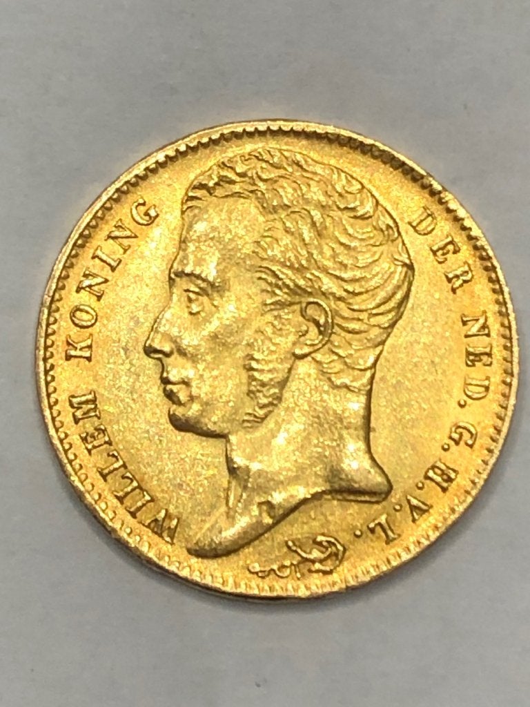 Munt goud Nederland 10 gulden Willem I jaar 1828 kwaliteit, Postzegels en Munten, Koning Willem I, Losse munt, 10 gulden, Goud