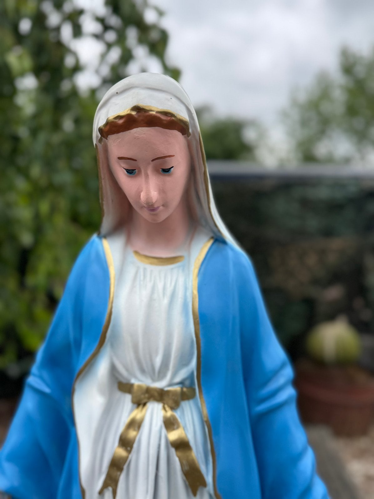 Vintage kerk beeld Maria XL, Ophalen, Gebruikt, Mens