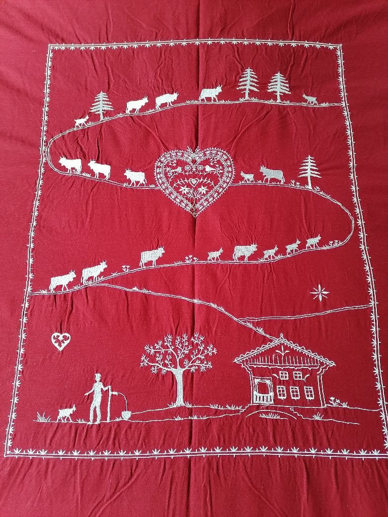 housse de couette 220 x 200 cm, Maison & Meubles, Chambre à coucher | Linge de lit, Rouge, Housse de couette, Comme neuf, Enlèvement