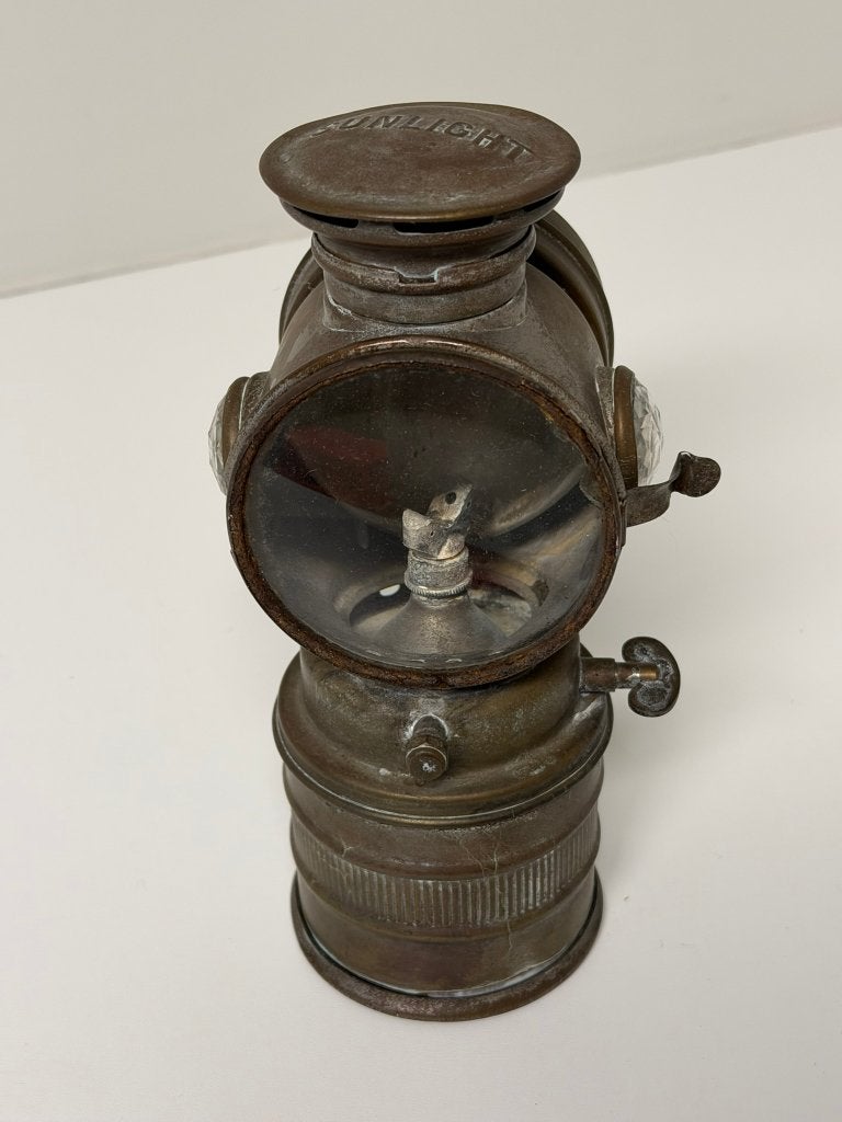 Antieke Sunlight carbidlamp, messing, Antiek en Kunst, Ophalen