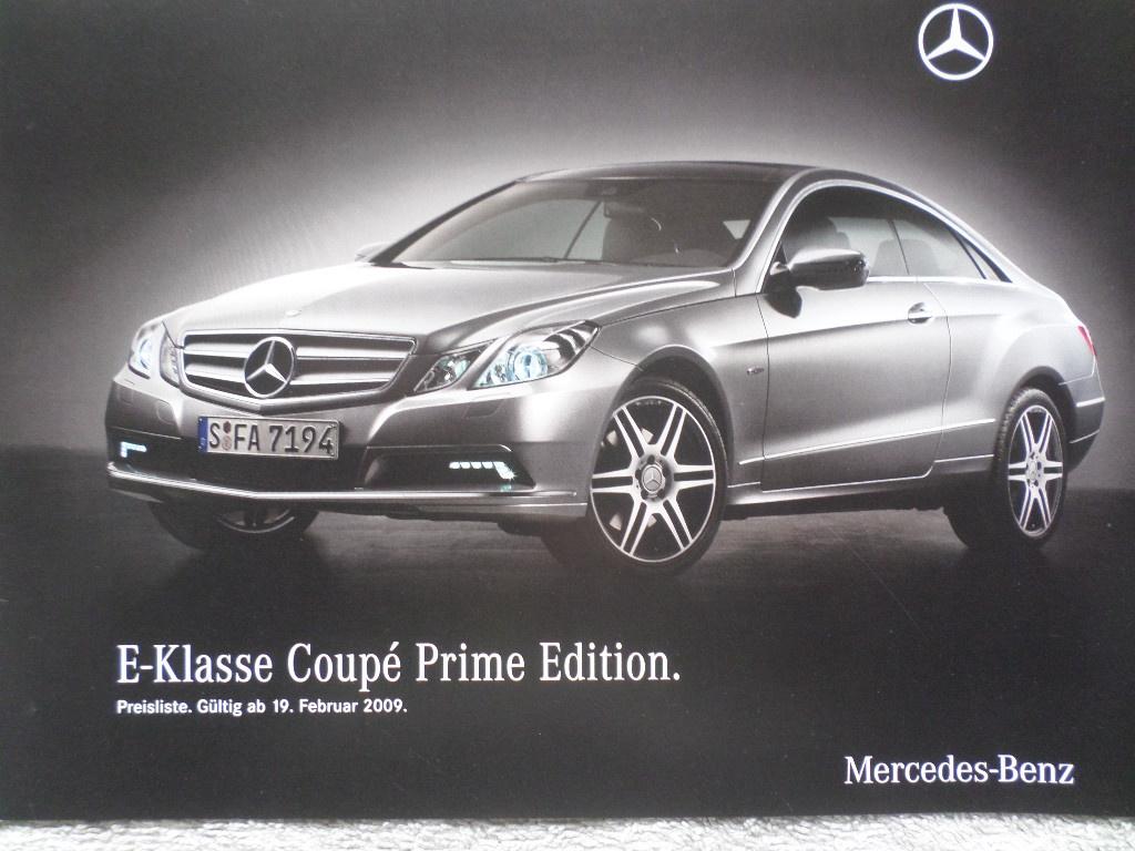 Mercedes E Coupe Prime Edition Brochure, Boeken, Ophalen of Verzenden, Mercedes