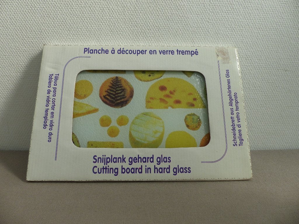 Planche à découper en verre pour fromage/pain, Maison & Meubles, Enlèvement ou Envoi, Comme neuf, Verre