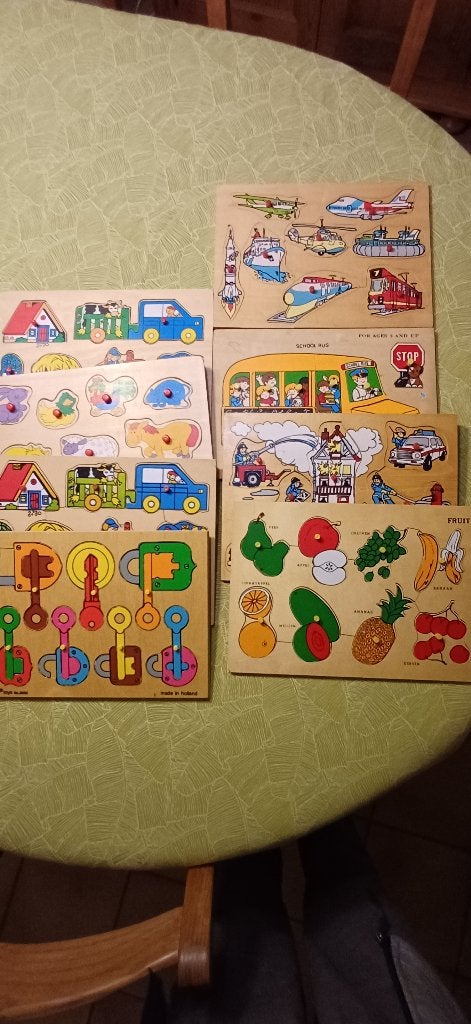 Puzzles à brancher, Enlèvement, Utilisé, 2 à 4 ans, En bois
