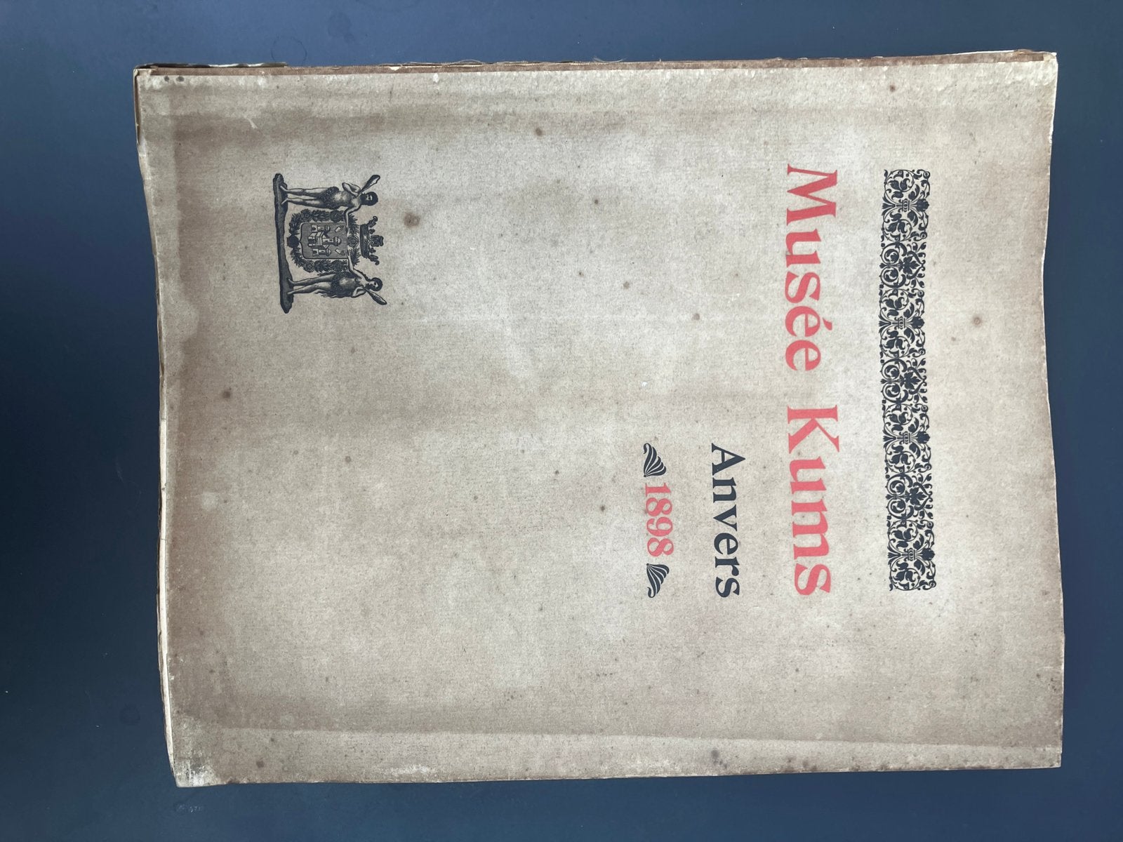 Catalogue du Musée Kums, Anvers  Antwerpen1898. KUMS Edou, Enlèvement