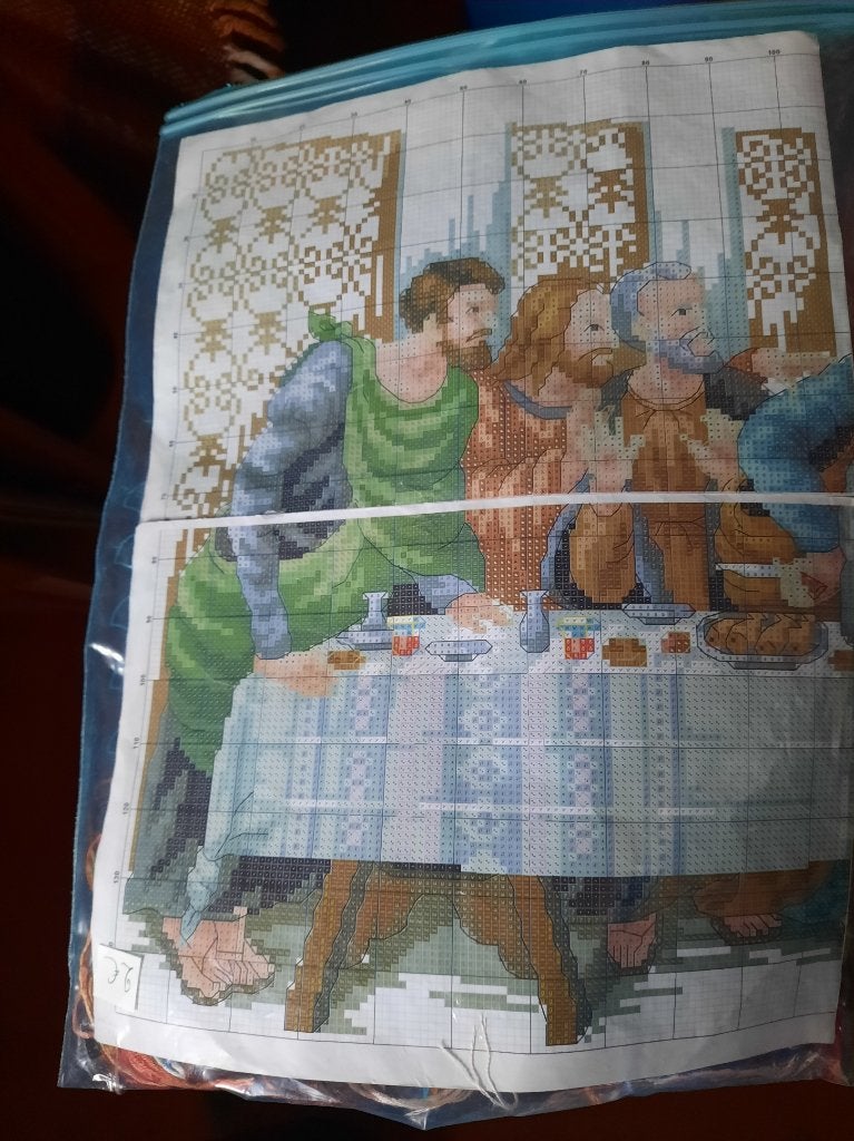 Borduurpatroon met borduurgarens, Ophalen of Verzenden, Gebruikt, Handborduren, Patroon