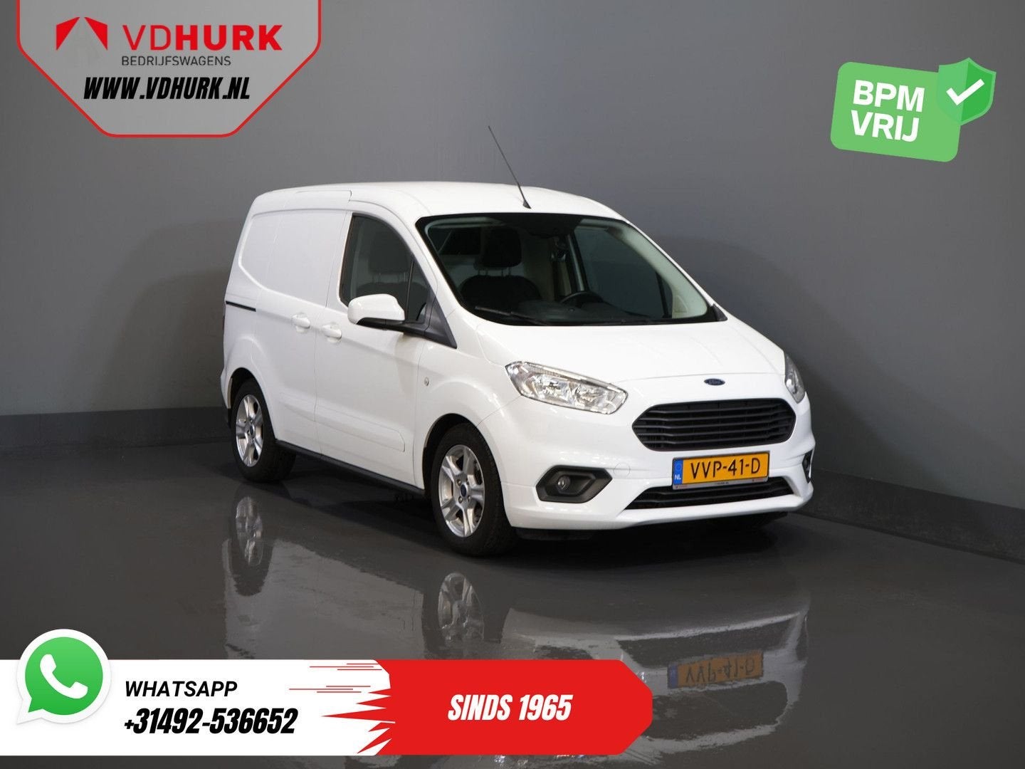 Ford Transit Courier 1.0 100 pk Limited BENZINE Carplay/ Cam, Wit, Bedrijf, Handgeschakeld, Parkeersensor