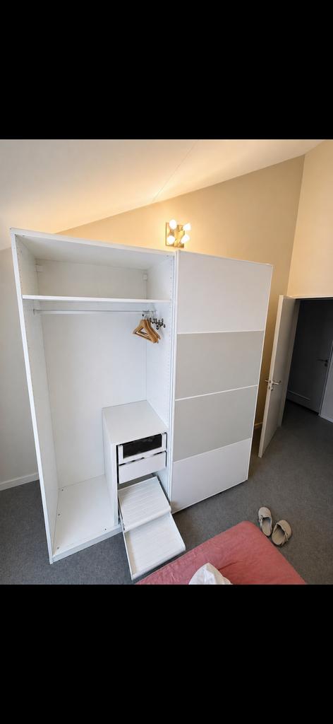 Wit kledingkast PAX IKEA met schuifdeuren, Enlèvement, Comme neuf, 200 cm ou plus