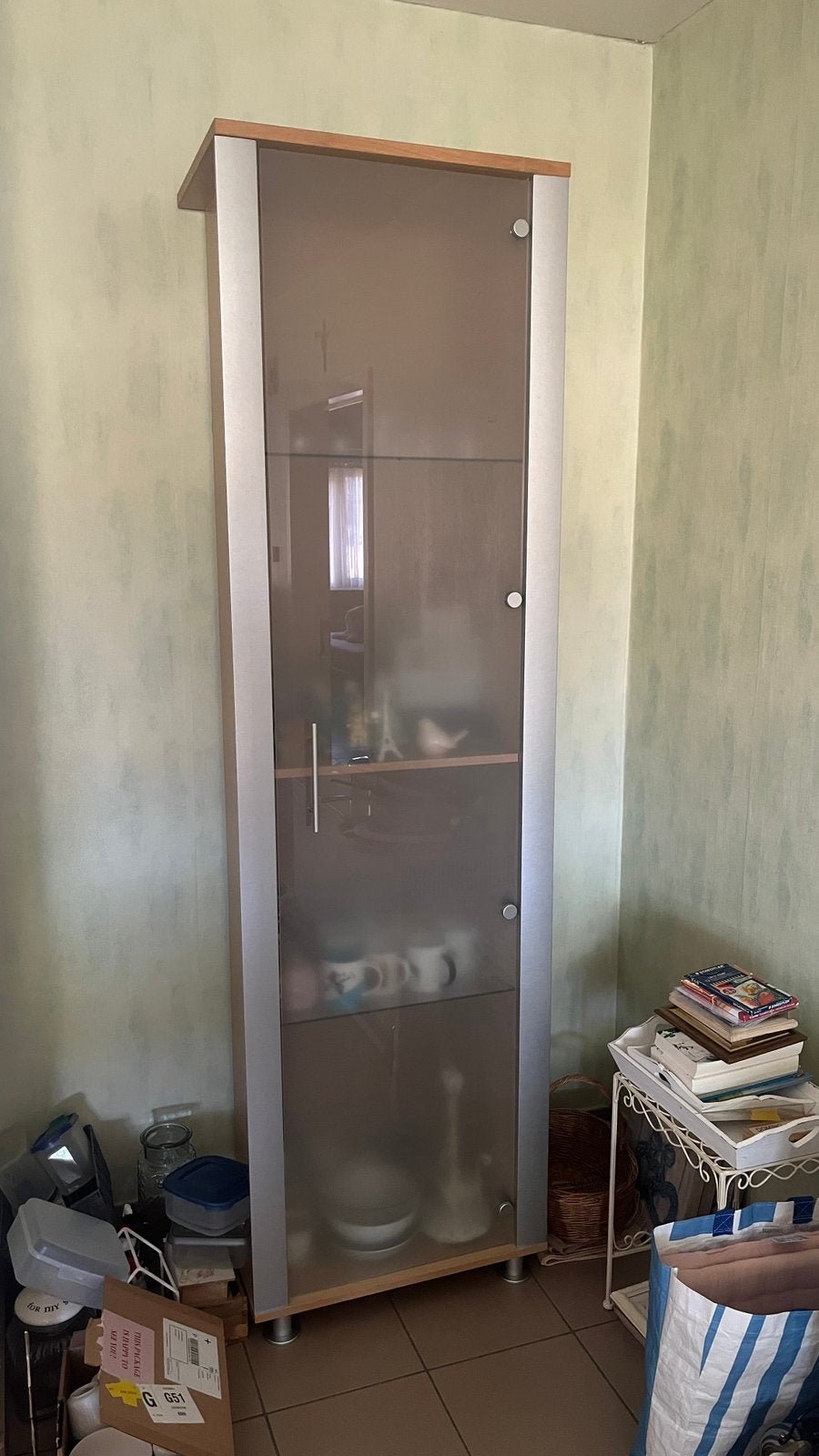 Glazen vitrine, Huis en Inrichting, Kasten | Vitrinekasten, Ophalen, 200 cm of meer, 75 cm of meer, 50 tot 100 cm