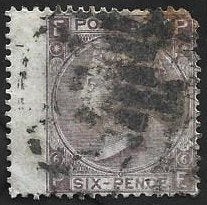 1 Postzegel Groot-Brittannië 1867 Koningin Victoria (I), Postzegels en Munten, Postzegels | Europa | UK, Ophalen of Verzenden