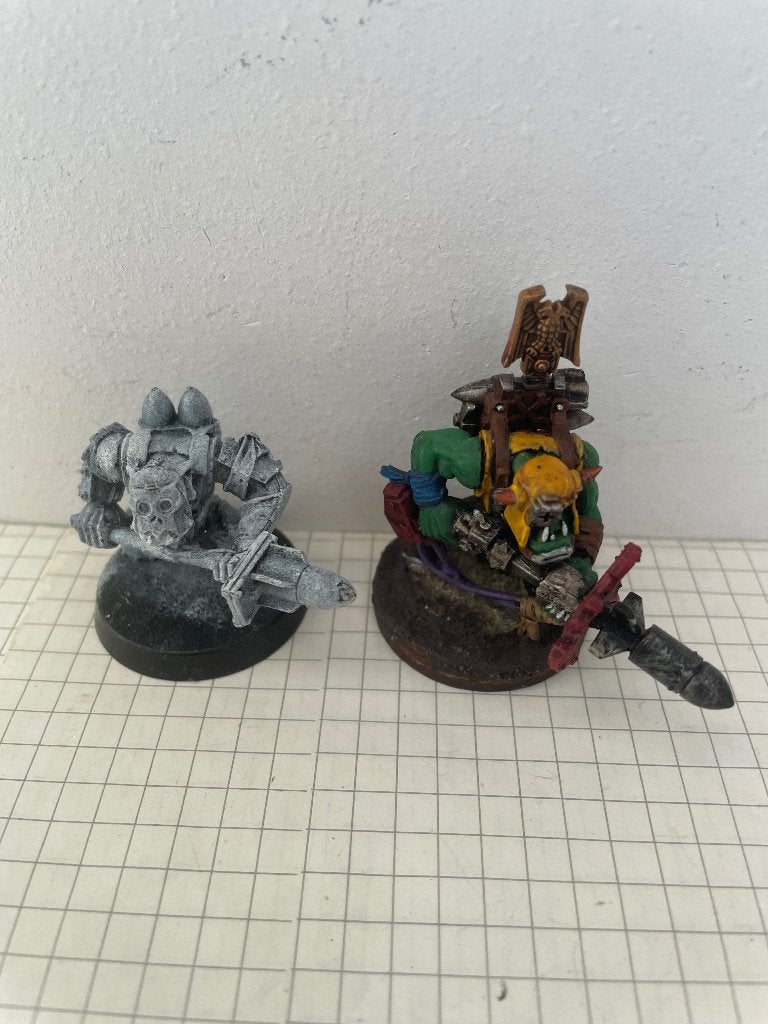 Boyz Orks avec lance-rokettes/rokkit launcha pour W40K, Enlèvement ou Envoi, Utilisé, Warhammer 40000, Figurine(s)
