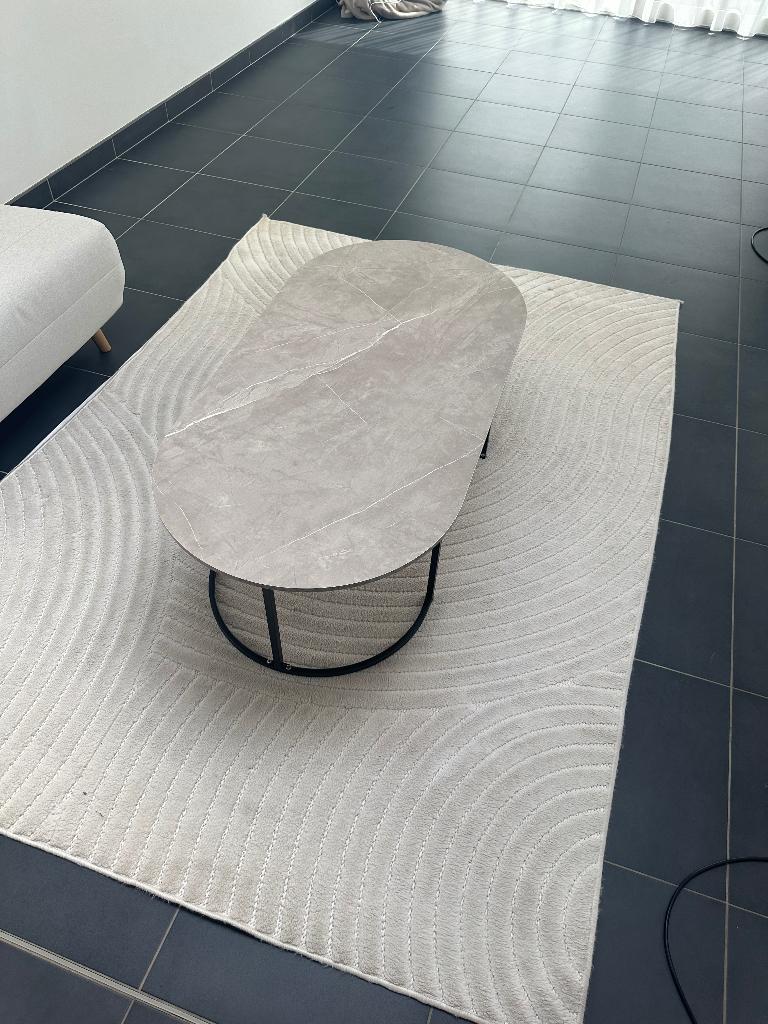 Salontafel + tapijt, Maison & Meubles, Enlèvement, Utilisé