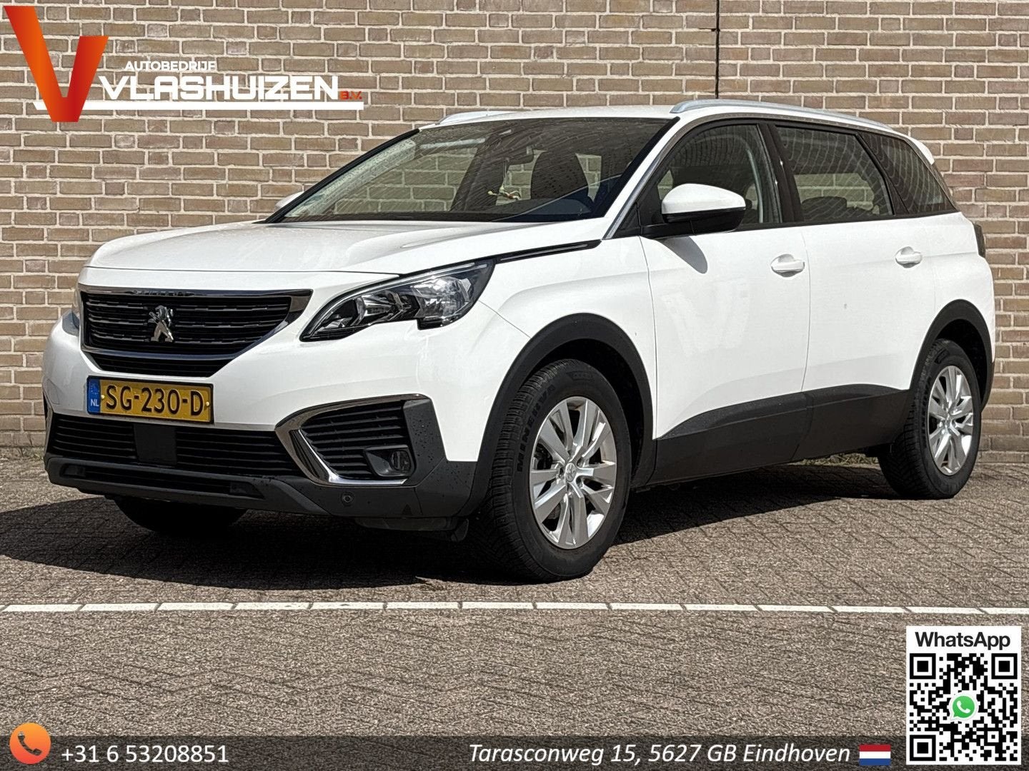Peugeot 5008 1.2 PureTech Blue Lease Executive | 7P. | Clima, Wit, 115 g/km, Handgeschakeld, Parkeersensor