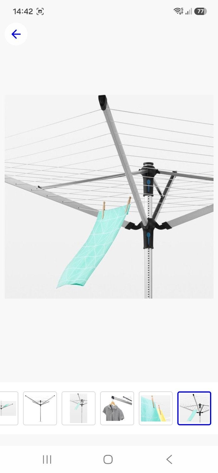 Brabantia Lift-O-Matic Droogmolen, Tuin en Terras, Ophalen, Zo goed als nieuw, Droogmolen