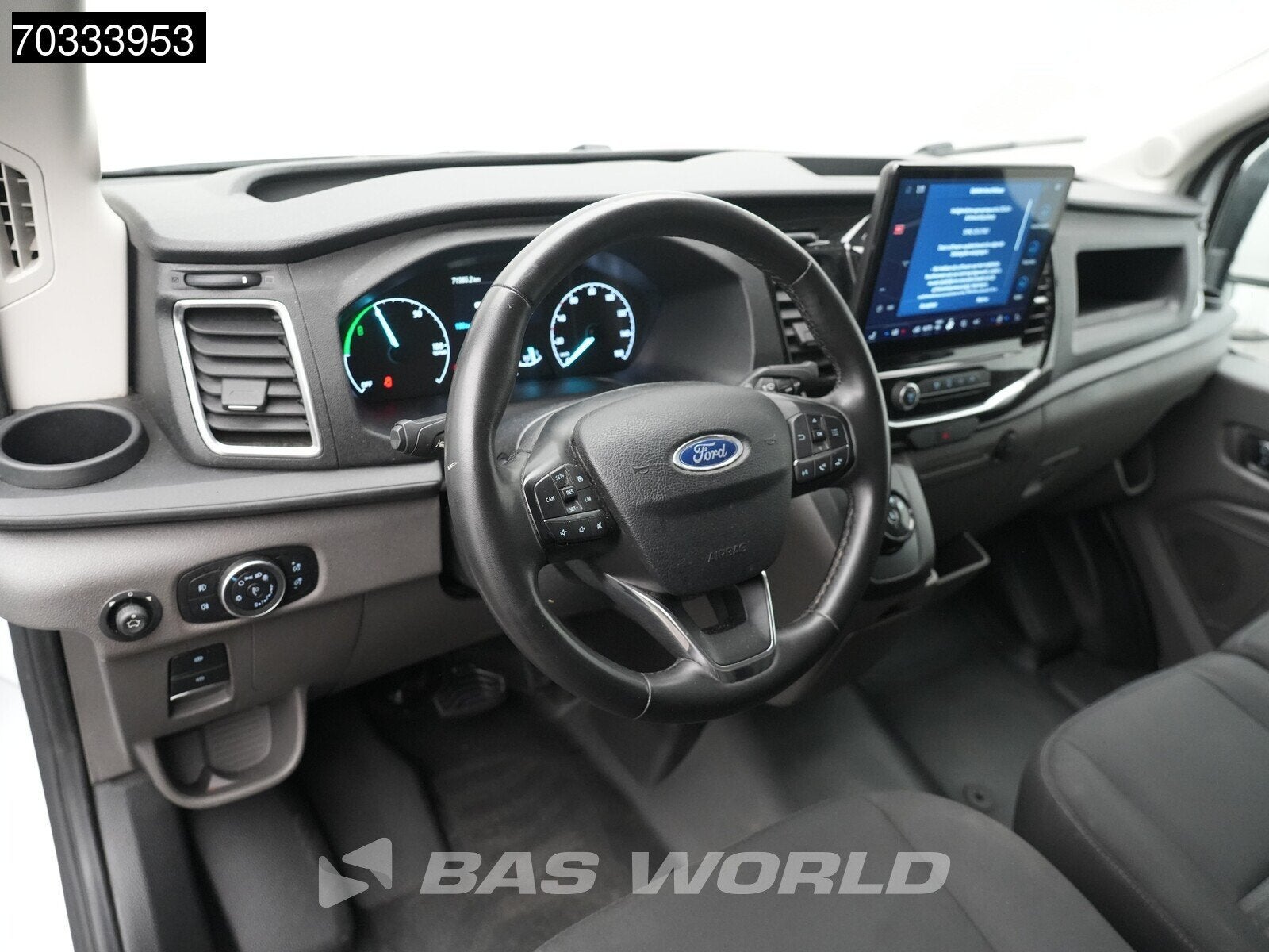 Ford e-Transit 184pk Elektrisch 68kWh 317KM WLTP SOH 93% L2H, Automaat, Stof, 135 kW, Wit