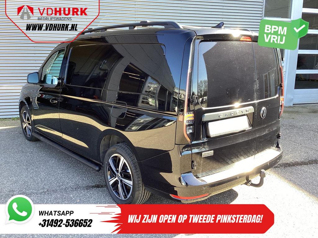 Volkswagen Caddy Cargo Maxi 2.0 TDI 125 pk DSG Aut. Black Ed, Auto's, Automaat, Parkeersensor, Zwart, Bedrijf