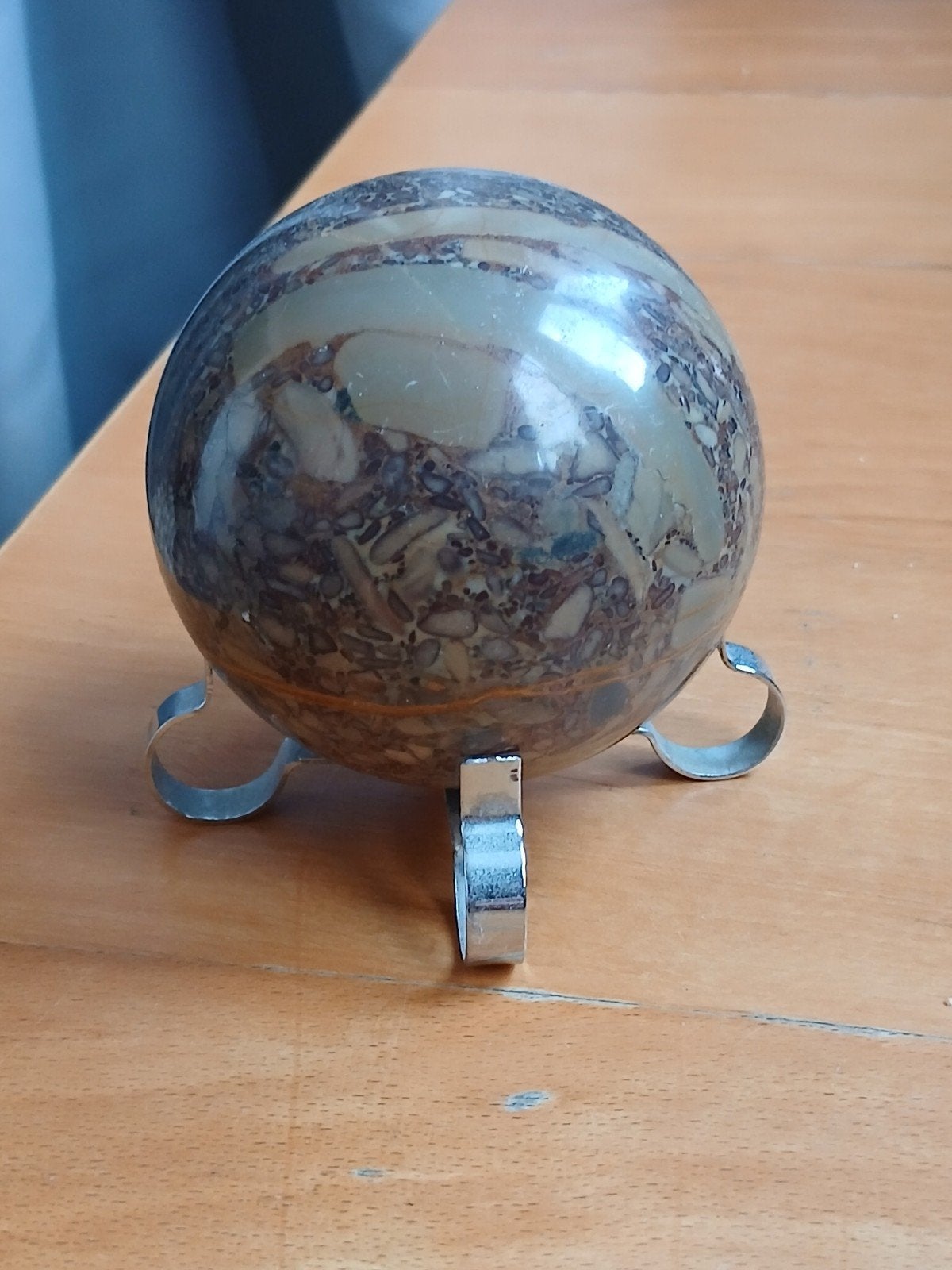 : Boule décorative en pierre naturelle (motif naturel), Enlèvement ou Envoi