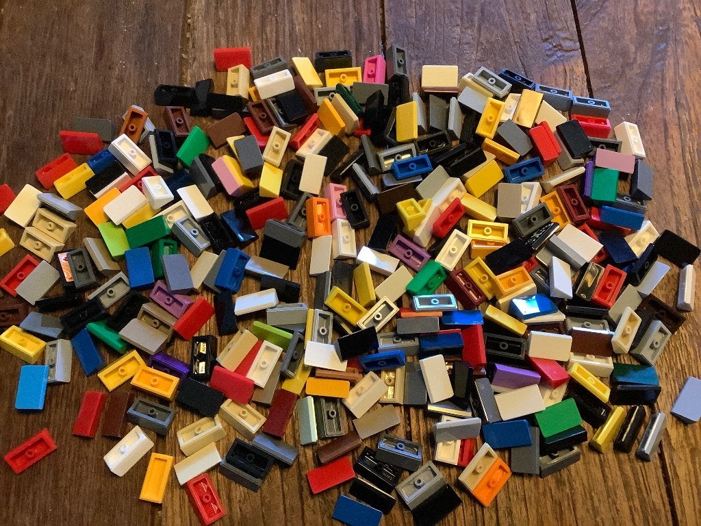 Lego slope 1x2 varia kleuren 315 stuks / 267-1-6, Ophalen of Verzenden, Zo goed als nieuw, Losse stenen, Lego