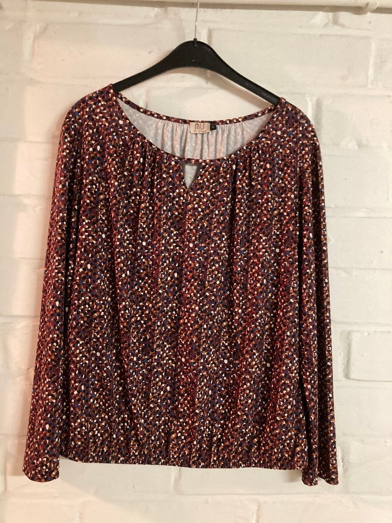 Bruin met roestkleurige bloes met lange mouw, Mi Vida, 42, Kleding | Dames, Blouses en Tunieken, Bruin, Mi Vida, Maat 42/44 (L)