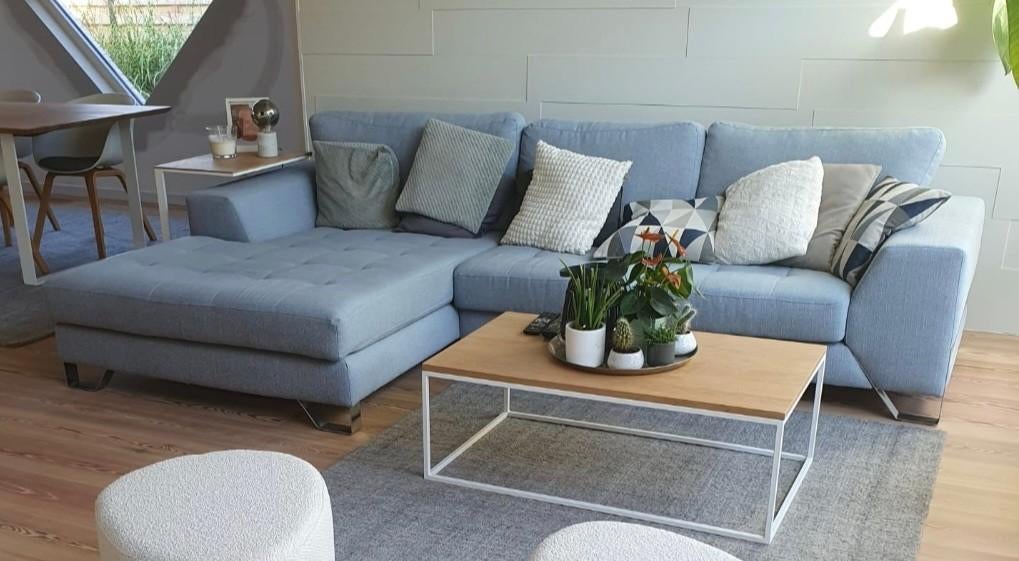 HOEKSOFA LICHTGRIJS, Ophalen, Gebruikt, Hoekbank, Stof