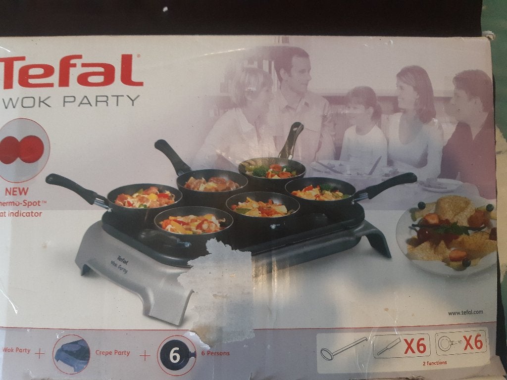 WOK/CREPES  PARTY pour 6 personnes, Enlèvement, Comme neuf, 4 à 7 personnes
