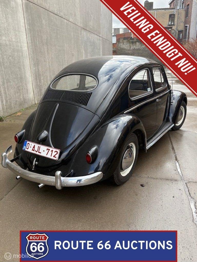 Volkswagen Beetle | 1956 | Route 66 Auctions, Auto's, Volkswagen, Zwart, Bedrijf, Handgeschakeld