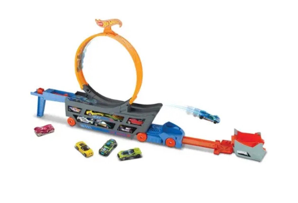 Hot wheels stunt go transporter, Enfants & Bébés, Jouets | Circuits, Hot Wheels, Enlèvement ou Envoi