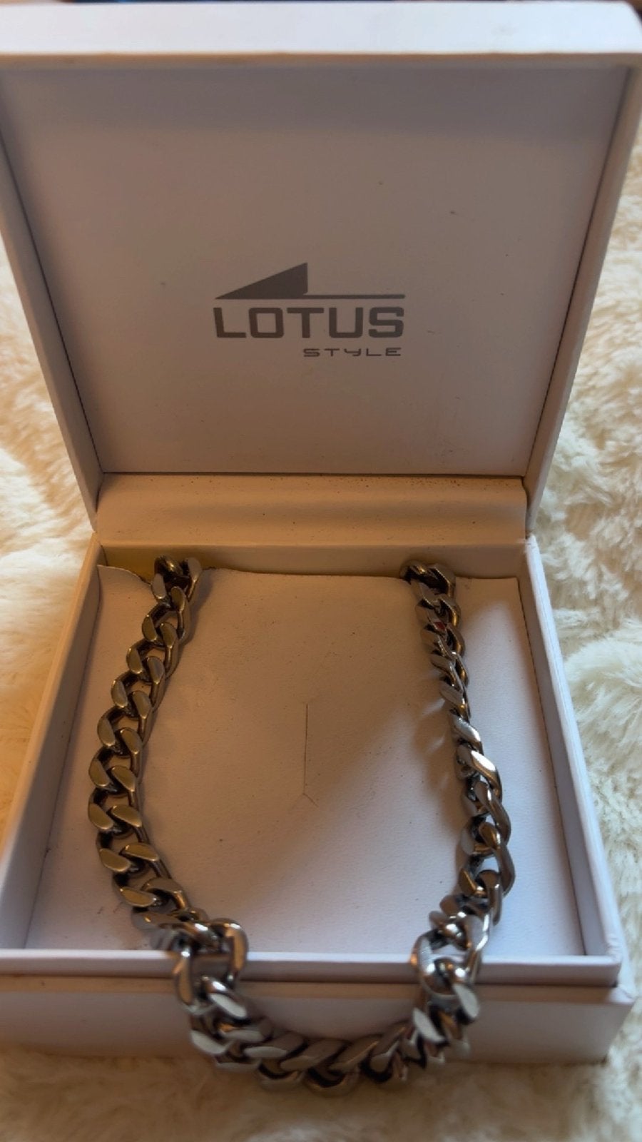 Chaîne Lotus, Handtassen en Accessoires, Ophalen of Verzenden, Zo goed als nieuw, Zilver, Zilver