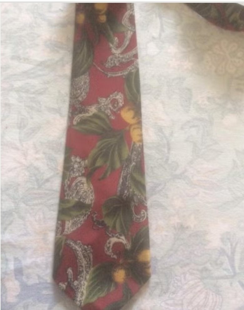 Stropdas vintage, Ophalen of Verzenden, Zo goed als nieuw, Rood, Met patroon