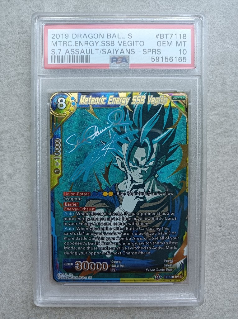 2019 DBS Meteoric Energy SSB Vegito BT7-118 SPR-S PSA 10, Enlèvement ou Envoi, Neuf, Pochettes ou Étuis à cartes, Foil