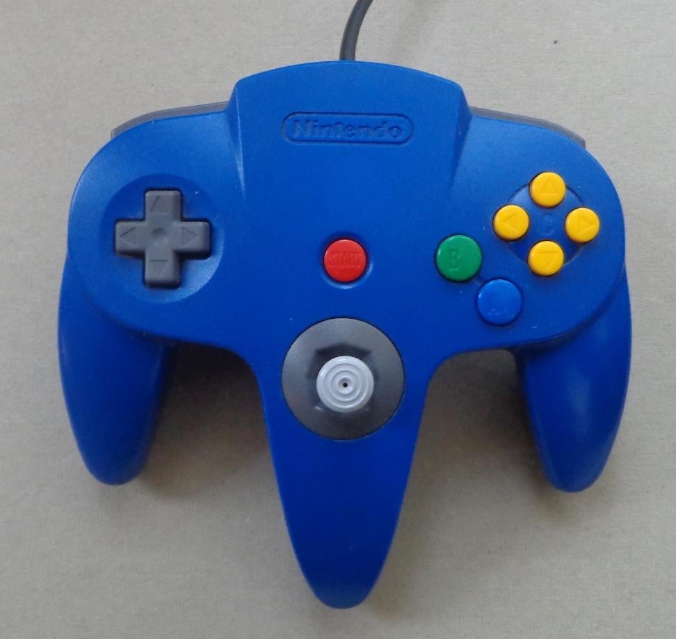 Originele Controller Blauw voor de Nintendo 64, Enlèvement ou Envoi, Utilisé