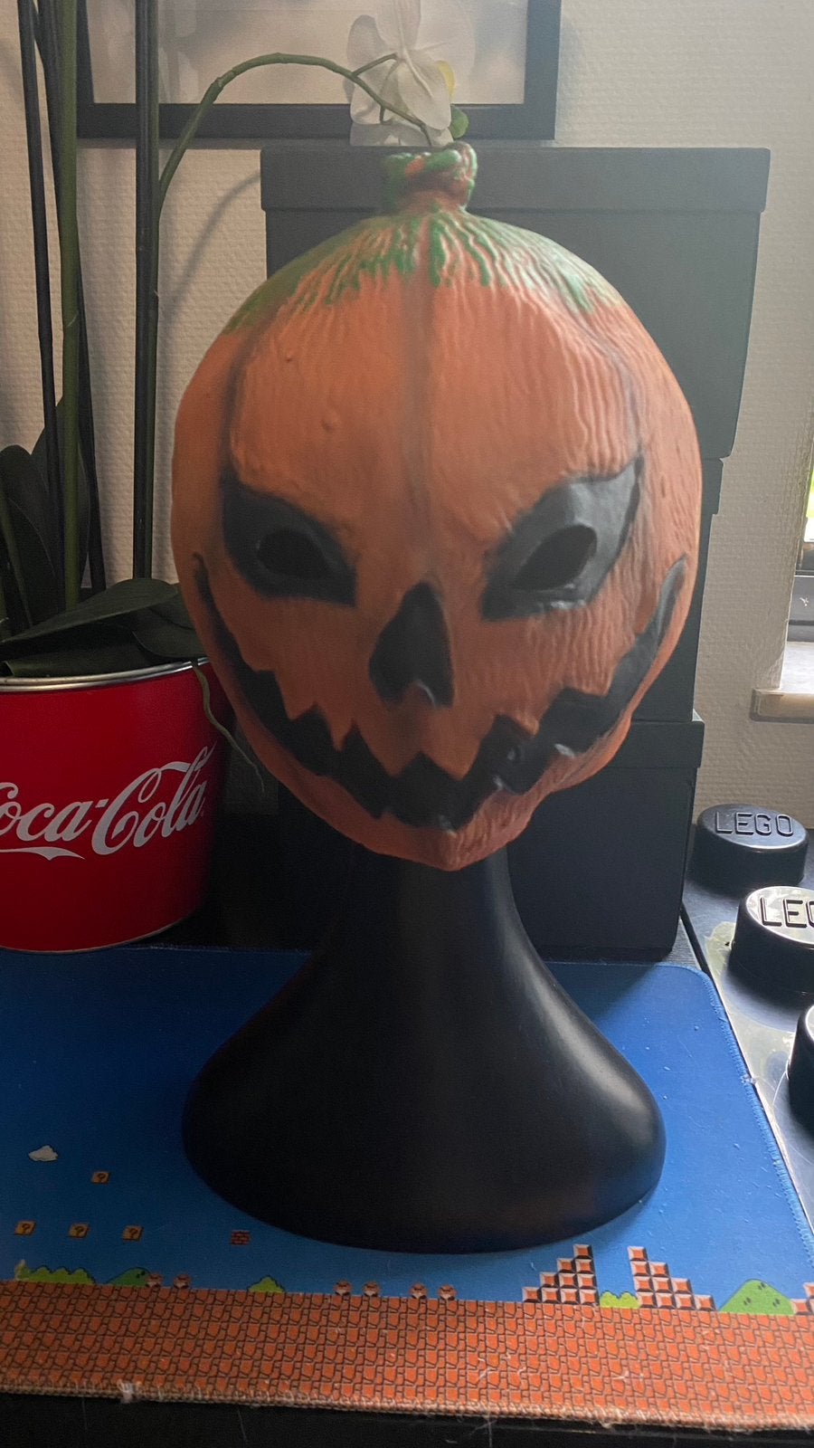 Halloween-hoofdmasker met pompoen, Ophalen, Nieuw